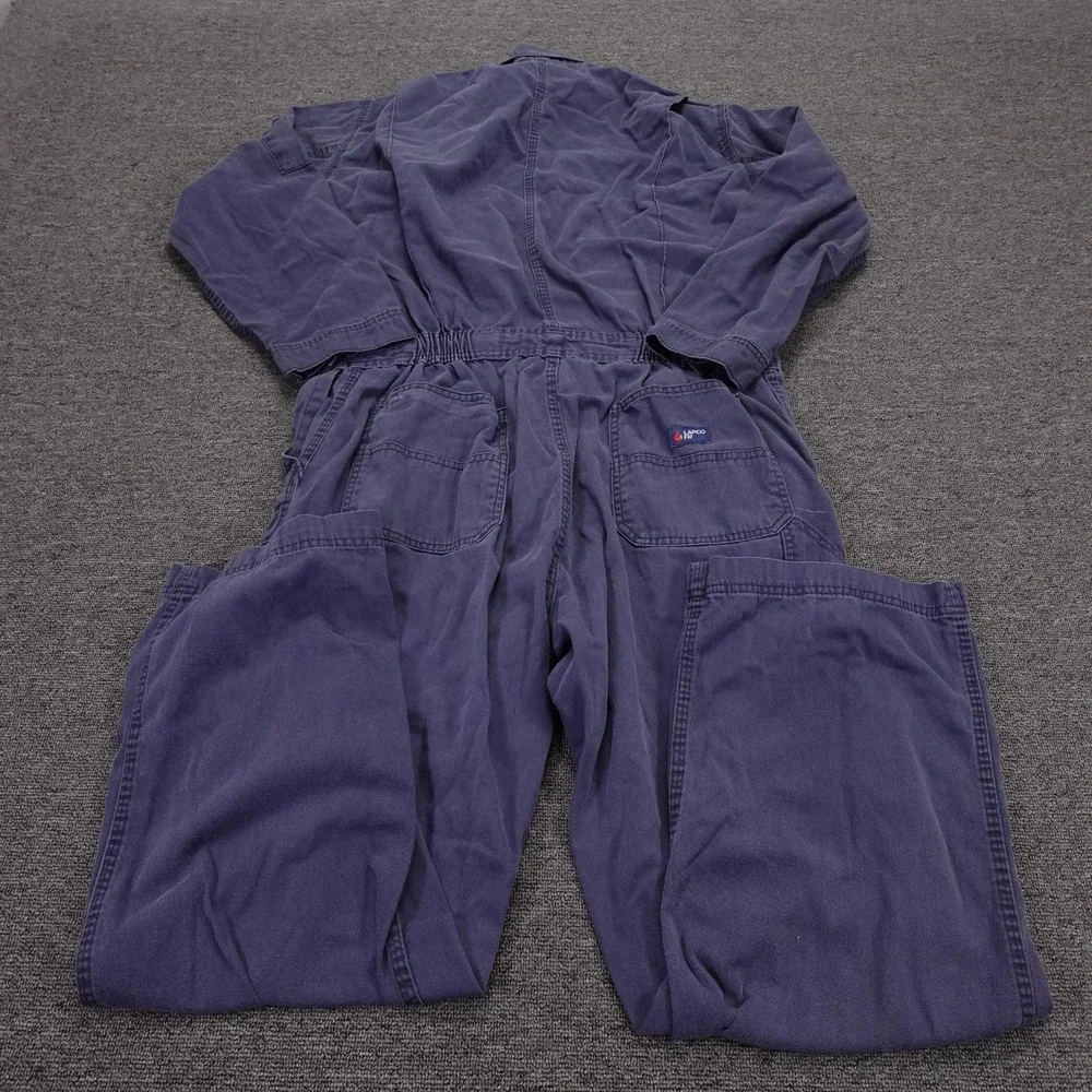 Lapco FR Coveralls Mens Large Regular Blue Cotton Twill Flame Resistant Workwear